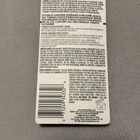 NWT L’Oréal Voluminous Lash Paradise Mascara 204 Black - Picture 6 of 6